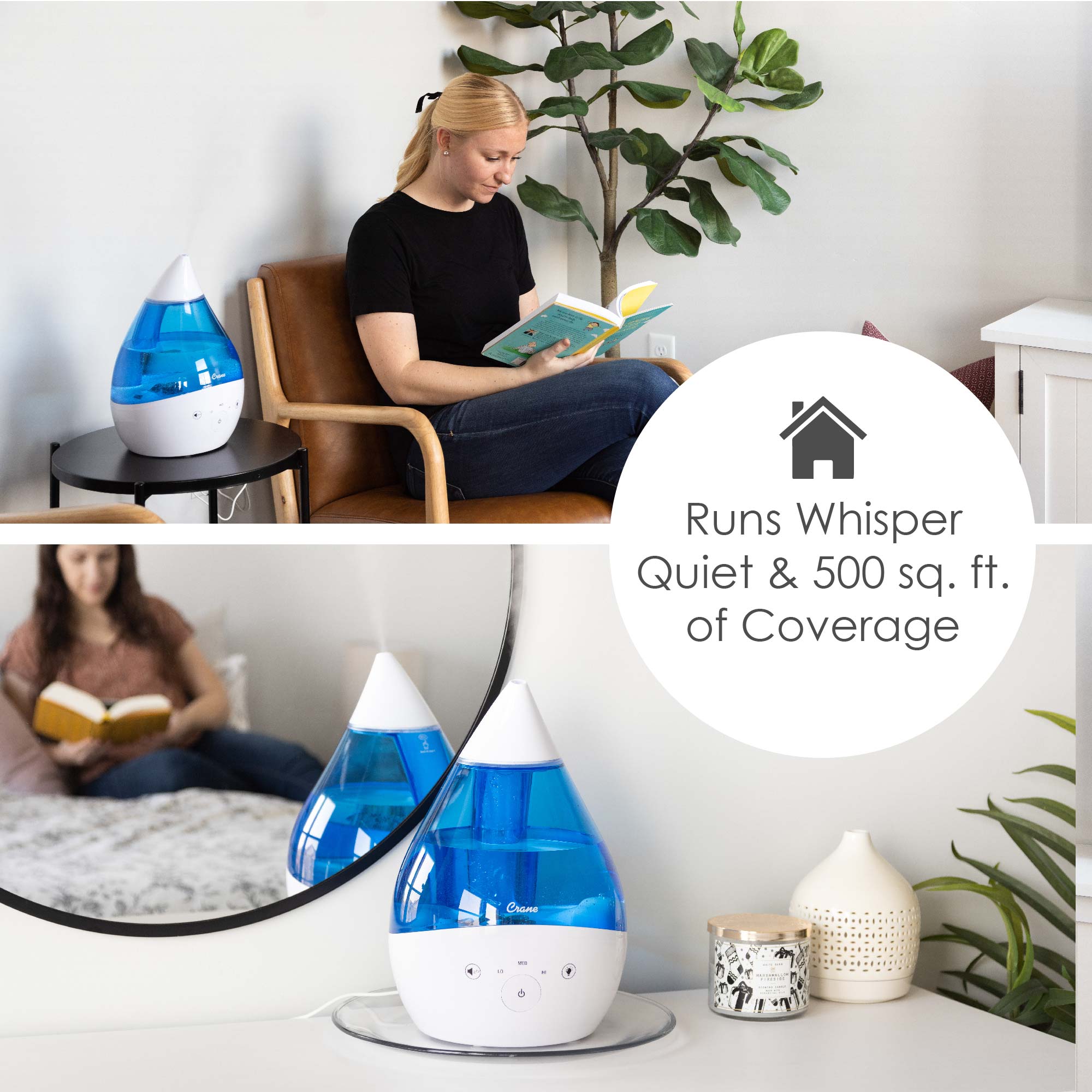 Drop 2.0, 4-in-1 Cool-Mist Humidifier with Aroma Tray & Sound Machine, 1  Gal. - Various Colors