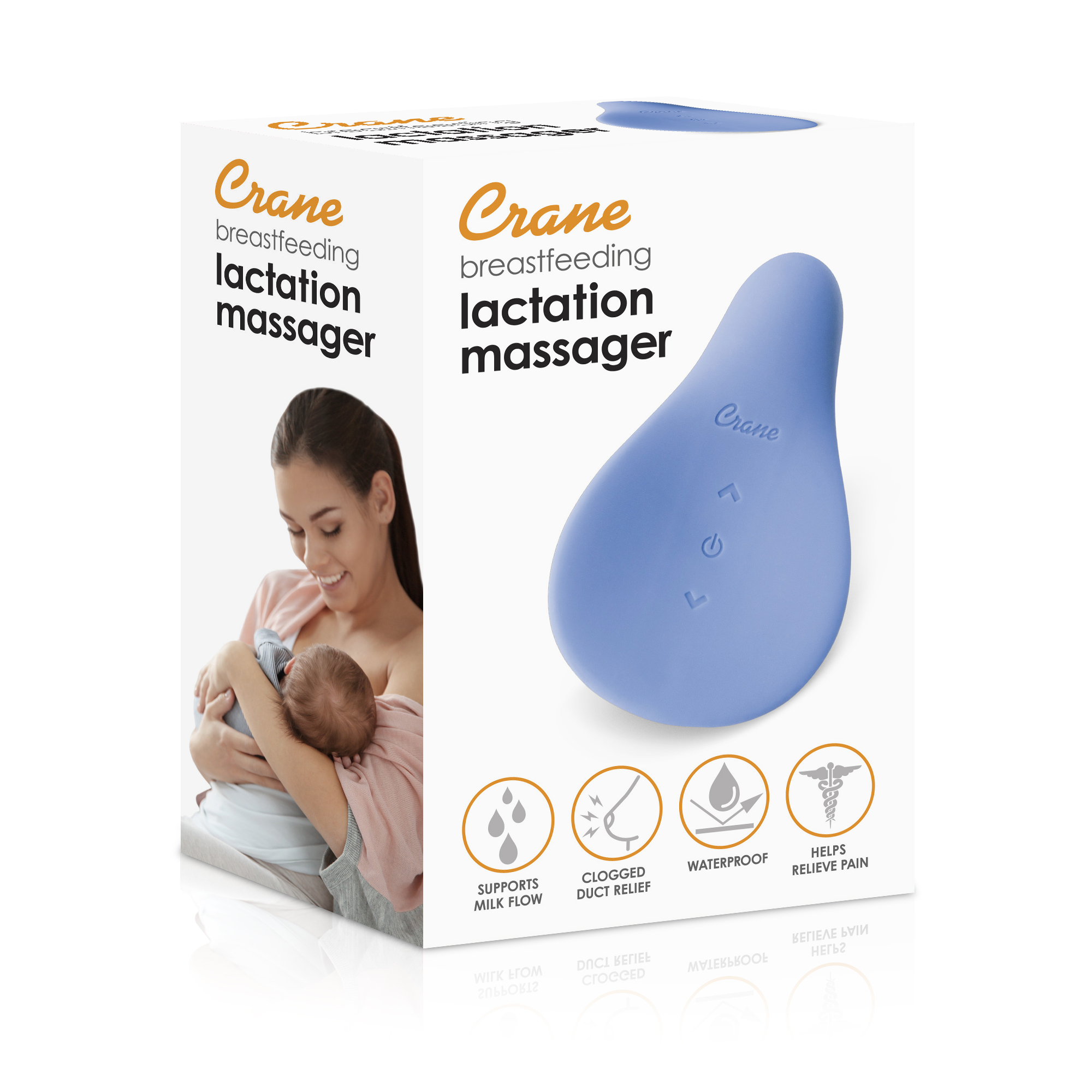 Easy@Home Lactation Massager for Breastfeeding: 2-in-1 Nursing Baby Pump  Mom Breast Support | Warming Sore Tenderness Relief Nipple Massage 